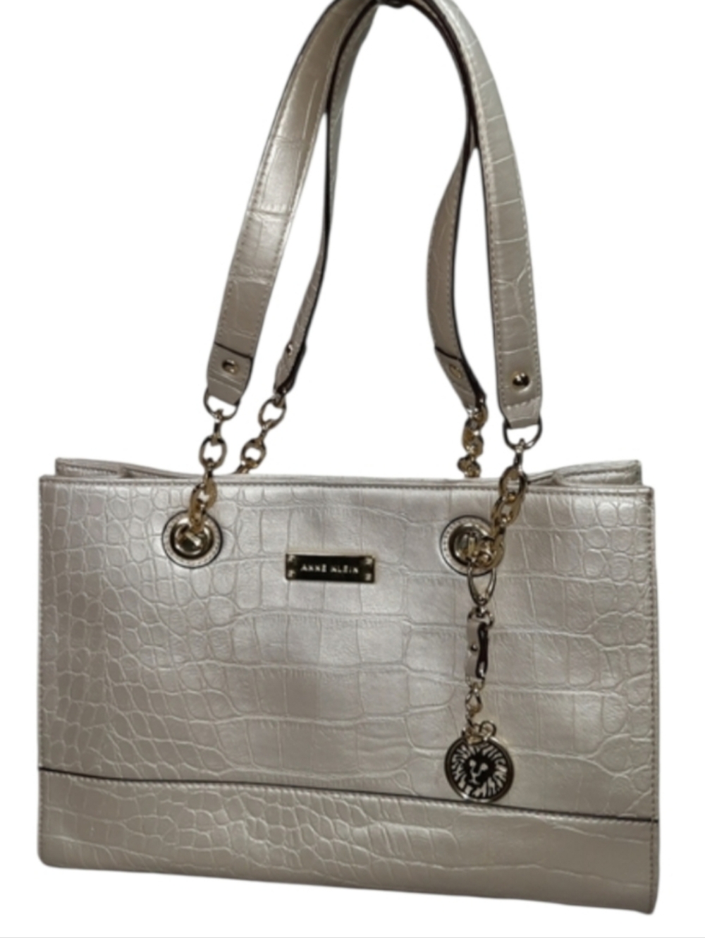 Anne Klein Coast is Clear Chain Strap Croc Effect Bag
